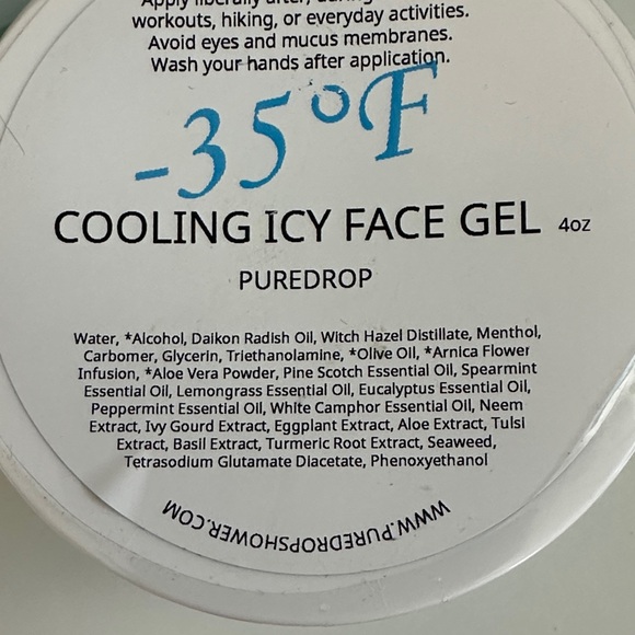 Cooling Icy Face Gel Minty - Picture 3 of 3